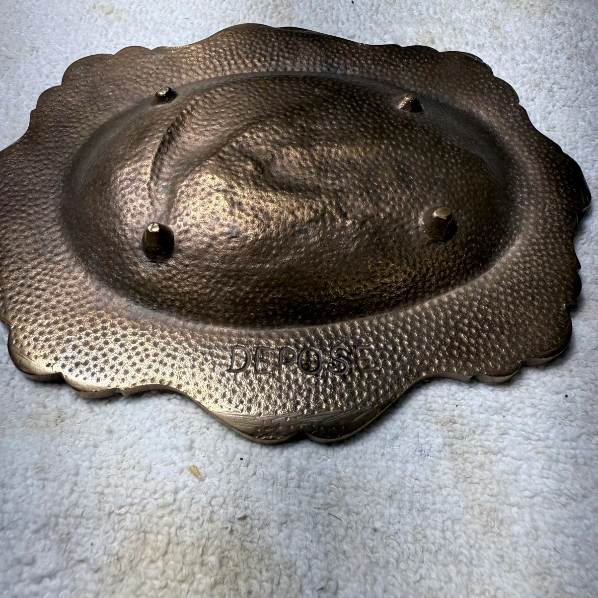 Vintage Brass Ashtray with Bird Design - photo 2