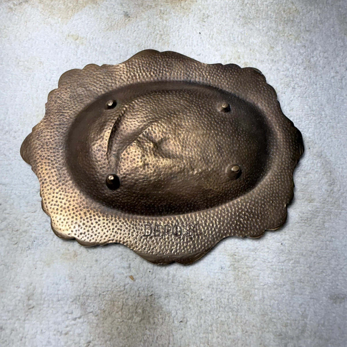 Vintage Brass Ashtray with Bird Design - photo 4