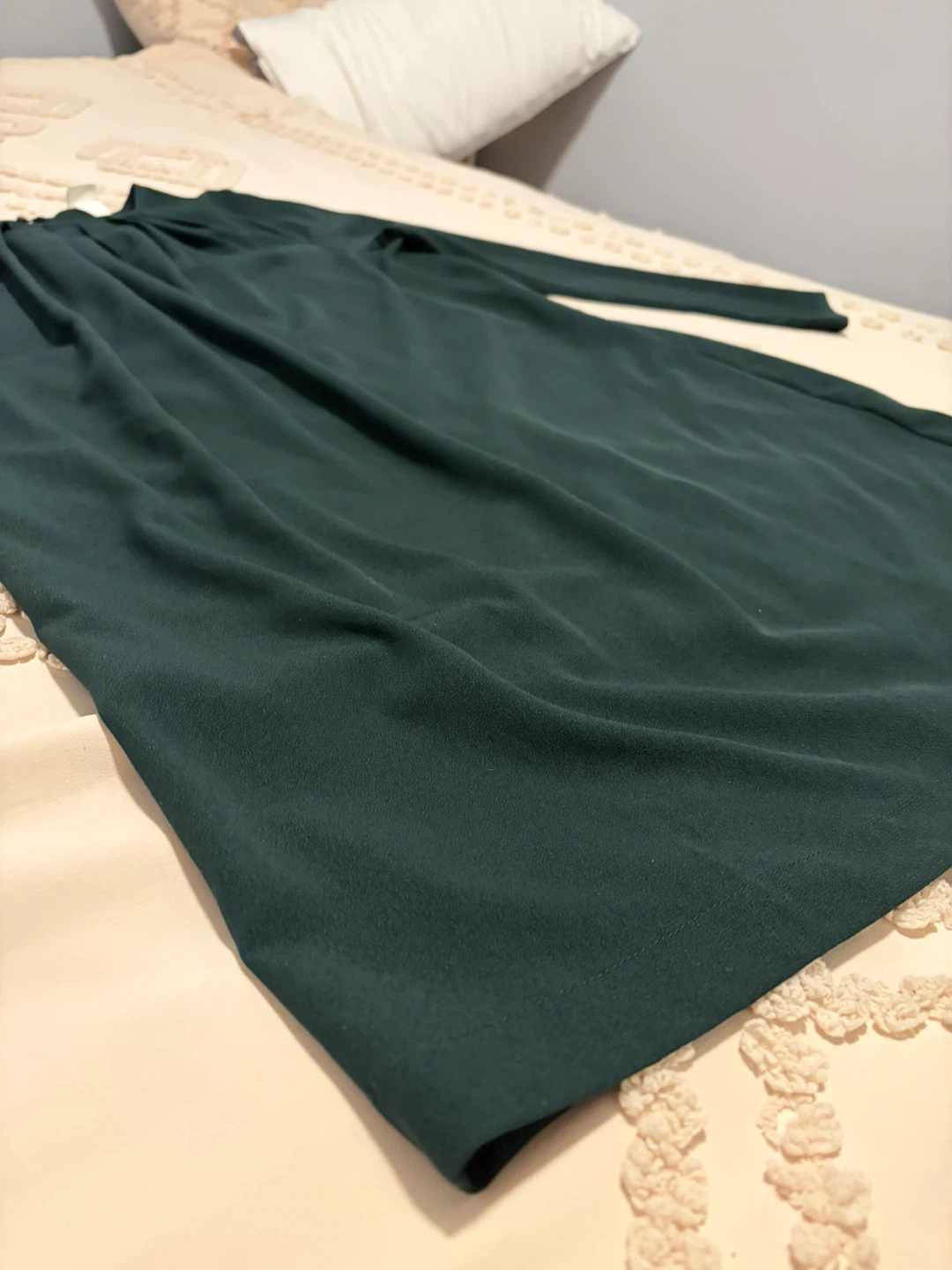Dark Green Long-Sleeve Dress - photo 3