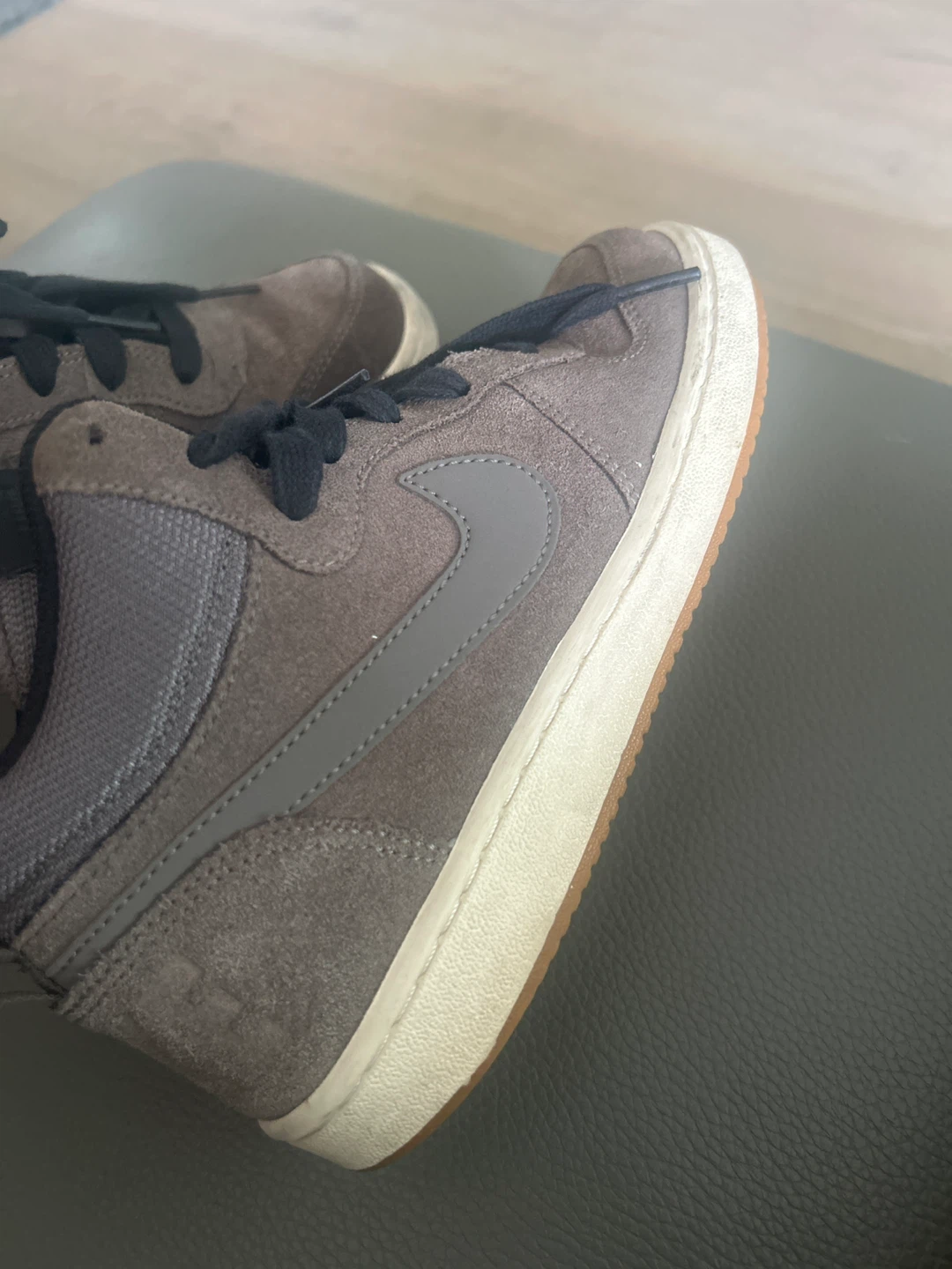 Nike Court Borough Mid Brown/Taupe High-Top Sneakers