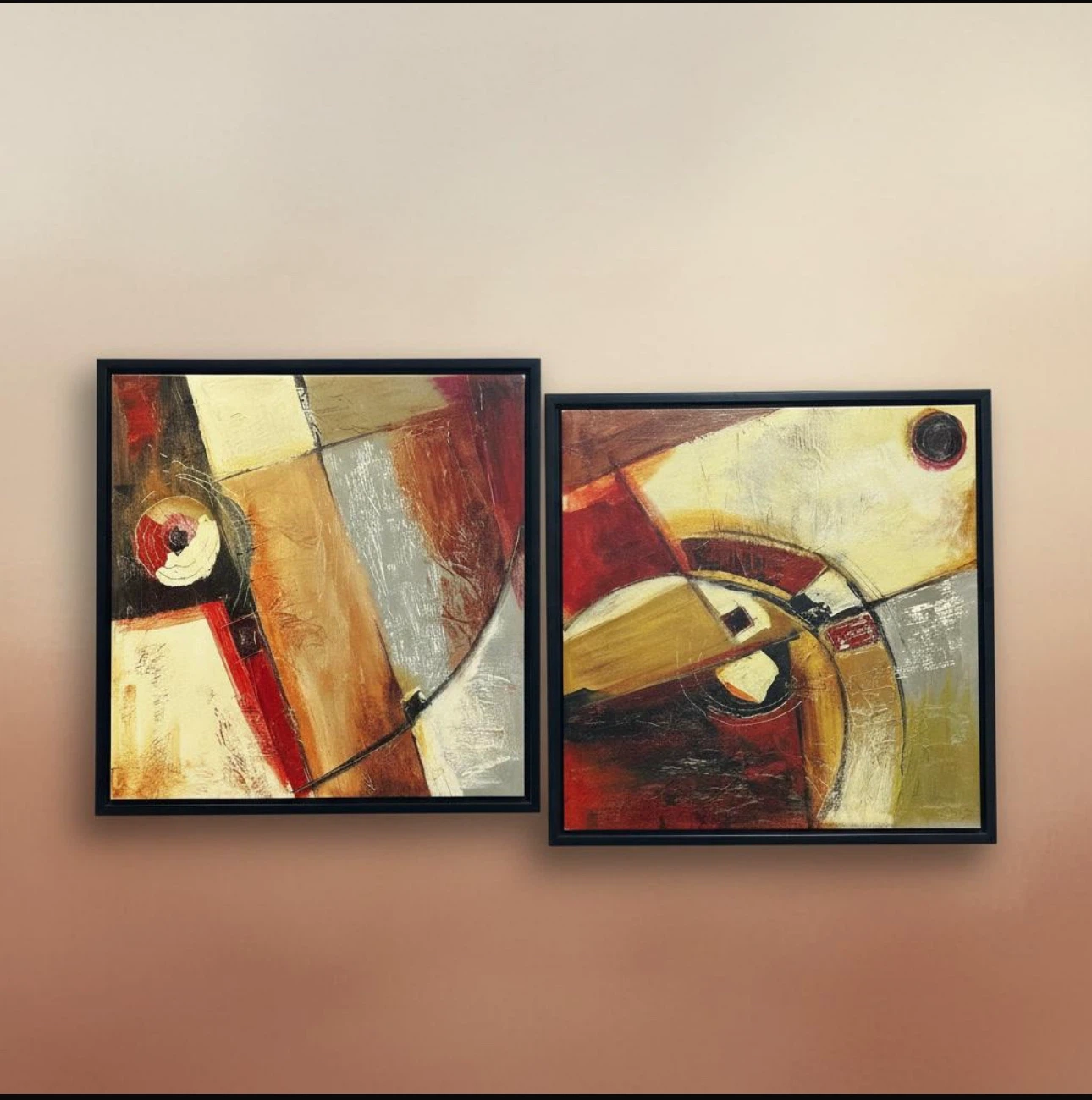 Set of 2 Ross Adam’s Wall Art Paintings