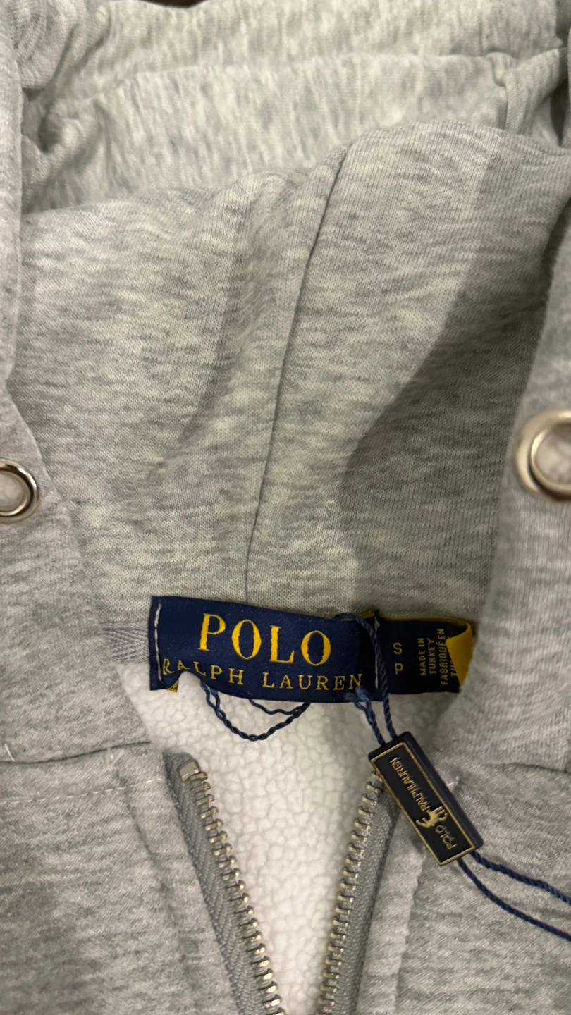 Polo Ralph Lauren Grey Zip-Up Hoodie - Size S - photo 2
