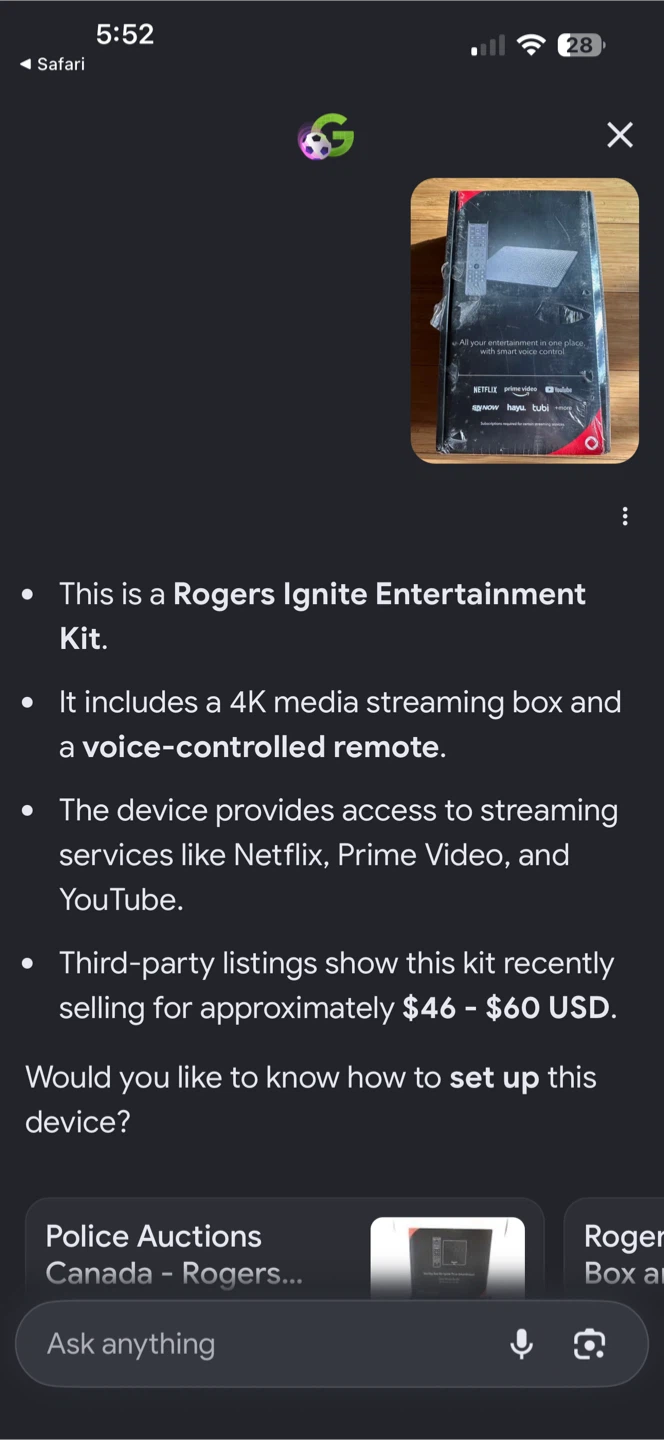 BRAND NEW ROGERS IGNITE ENTERTAINMENT STREAMING KIT - photo 2