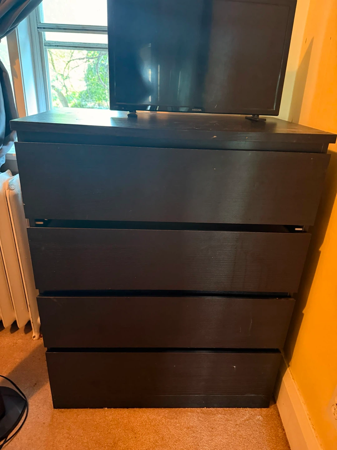 FOR FREE - Dark Brown 4-Drawer Dresser