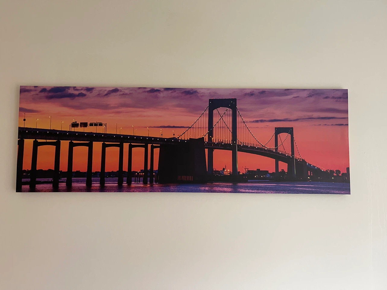Framed Barn Sunset Landscape Painting - photo 4