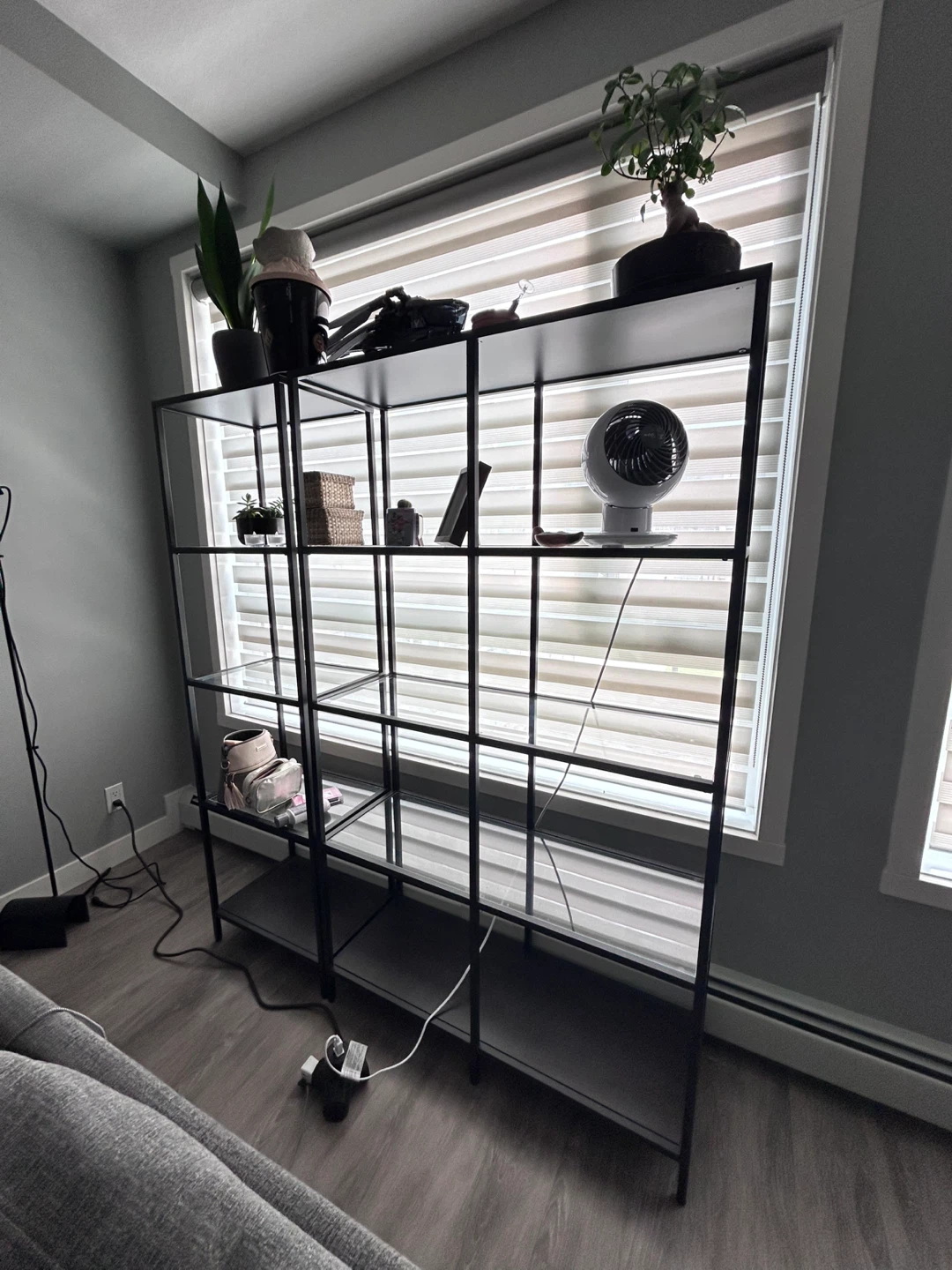 IKEA Vittsjö Metal/Glass Shelving Unit - Black - photo 3