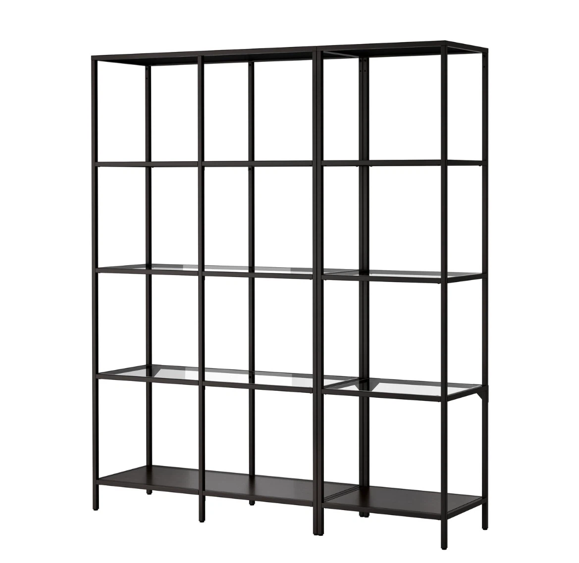 IKEA Vittsjö Metal/Glass Shelving Unit - Black - photo 4