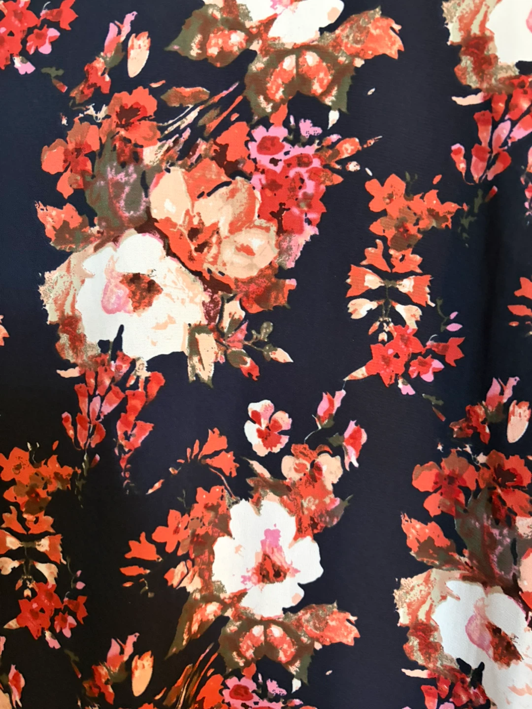 Navy floral print long sleeve dress - photo 2