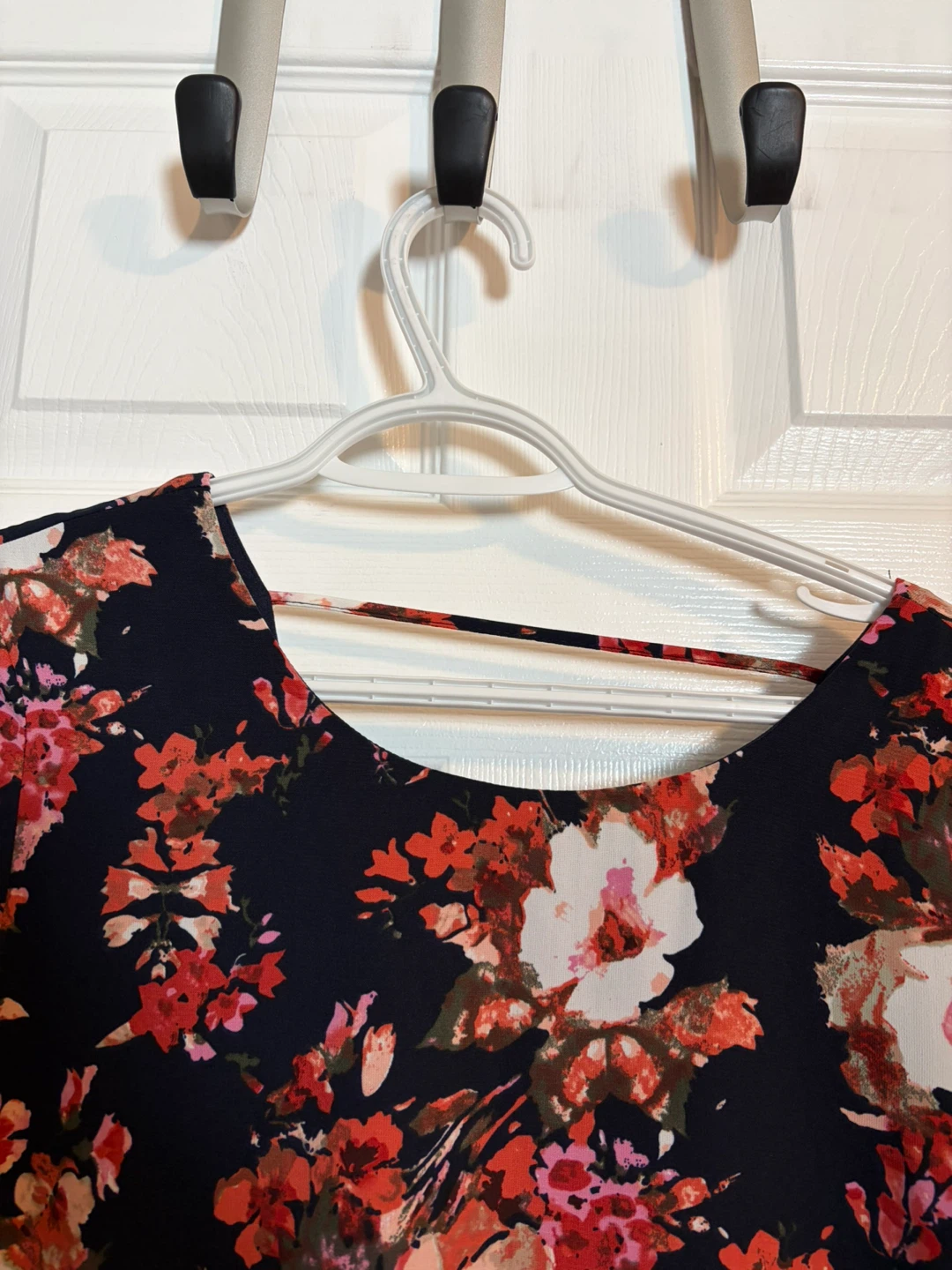 Navy floral print long sleeve dress - photo 4
