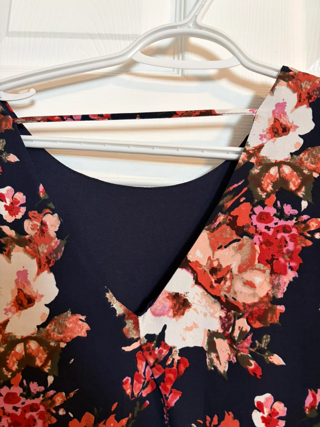 Navy floral print long sleeve dress - photo 5