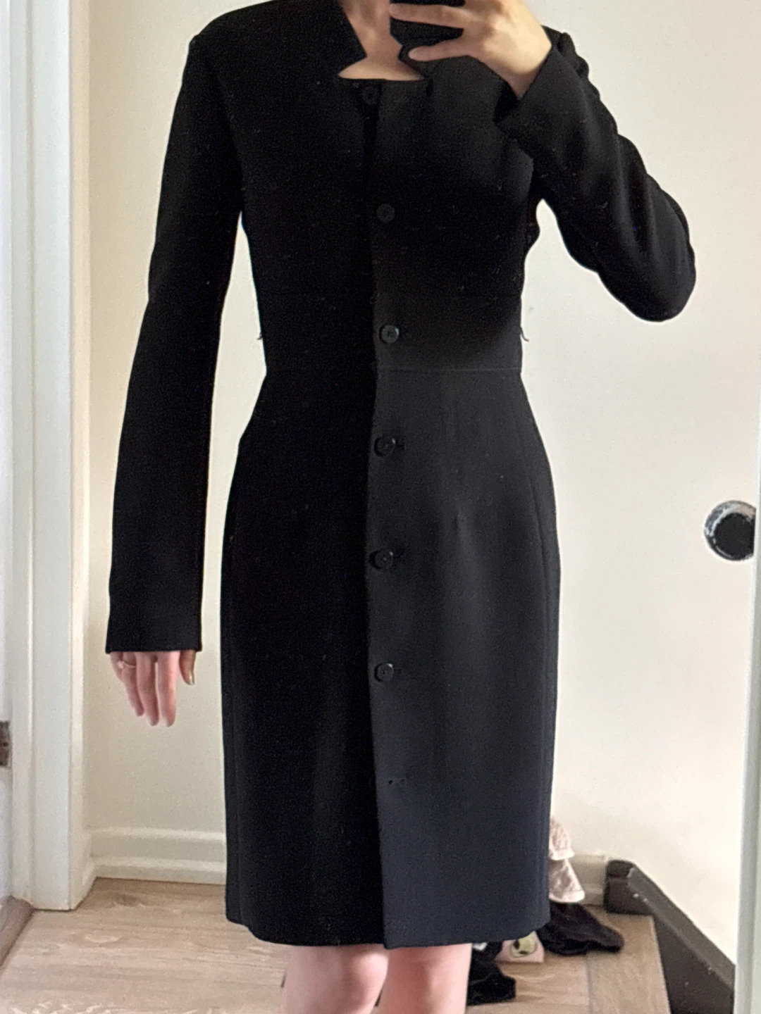 Calvin Klein Black Button-Front Dress - photo 2