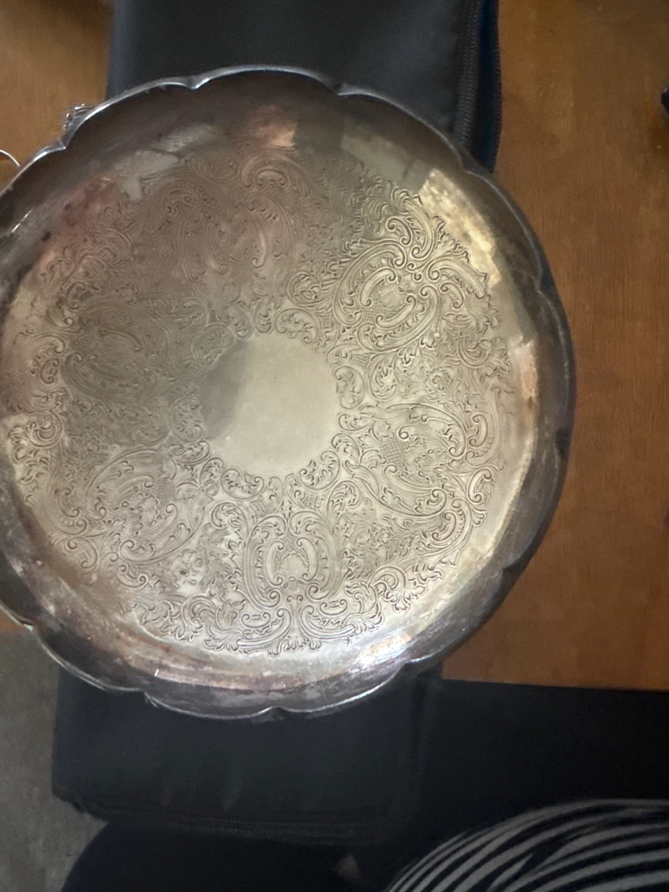 Ornate Silver Plated Footed Serving Dish with Lid - photo 2