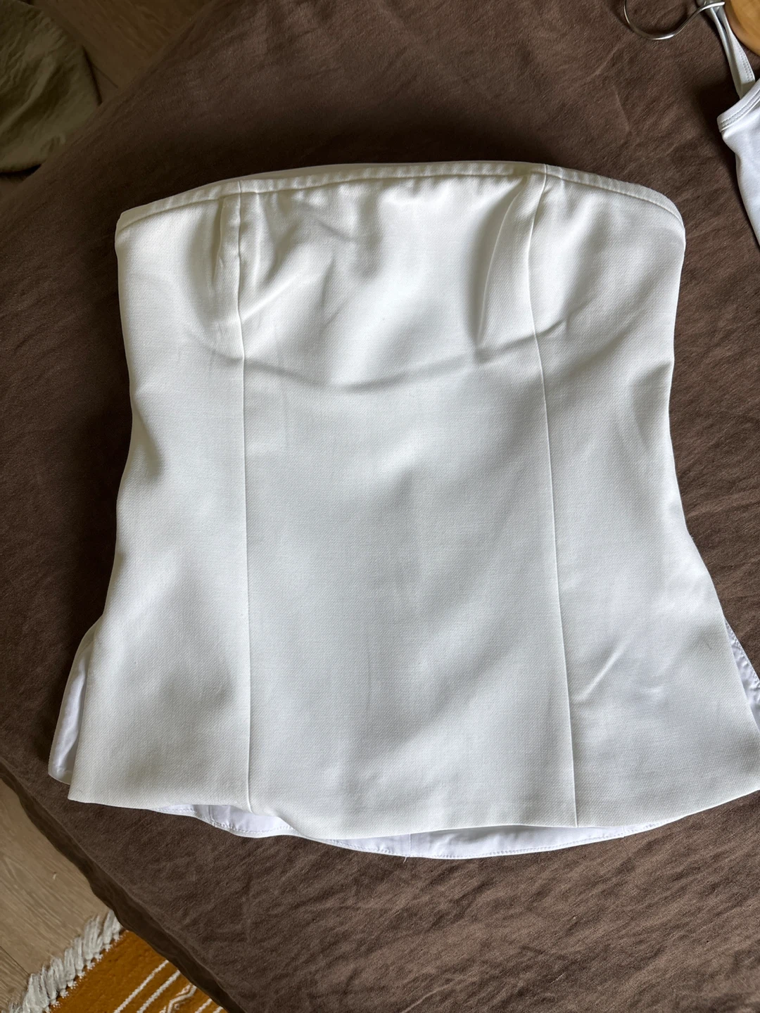 Babaton White Strapless Top - Size 2 - photo 2
