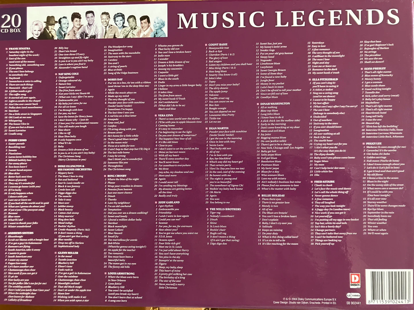 Music Legends 20 CD Box Set - photo 2