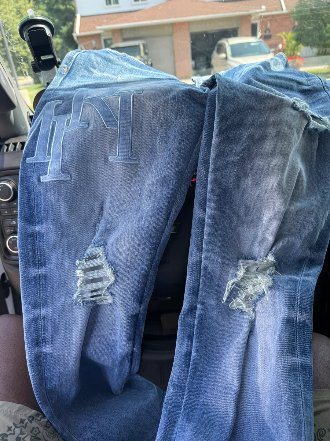 AMIRI Distressed Blue Denim Jeans Size 36 - photo 2