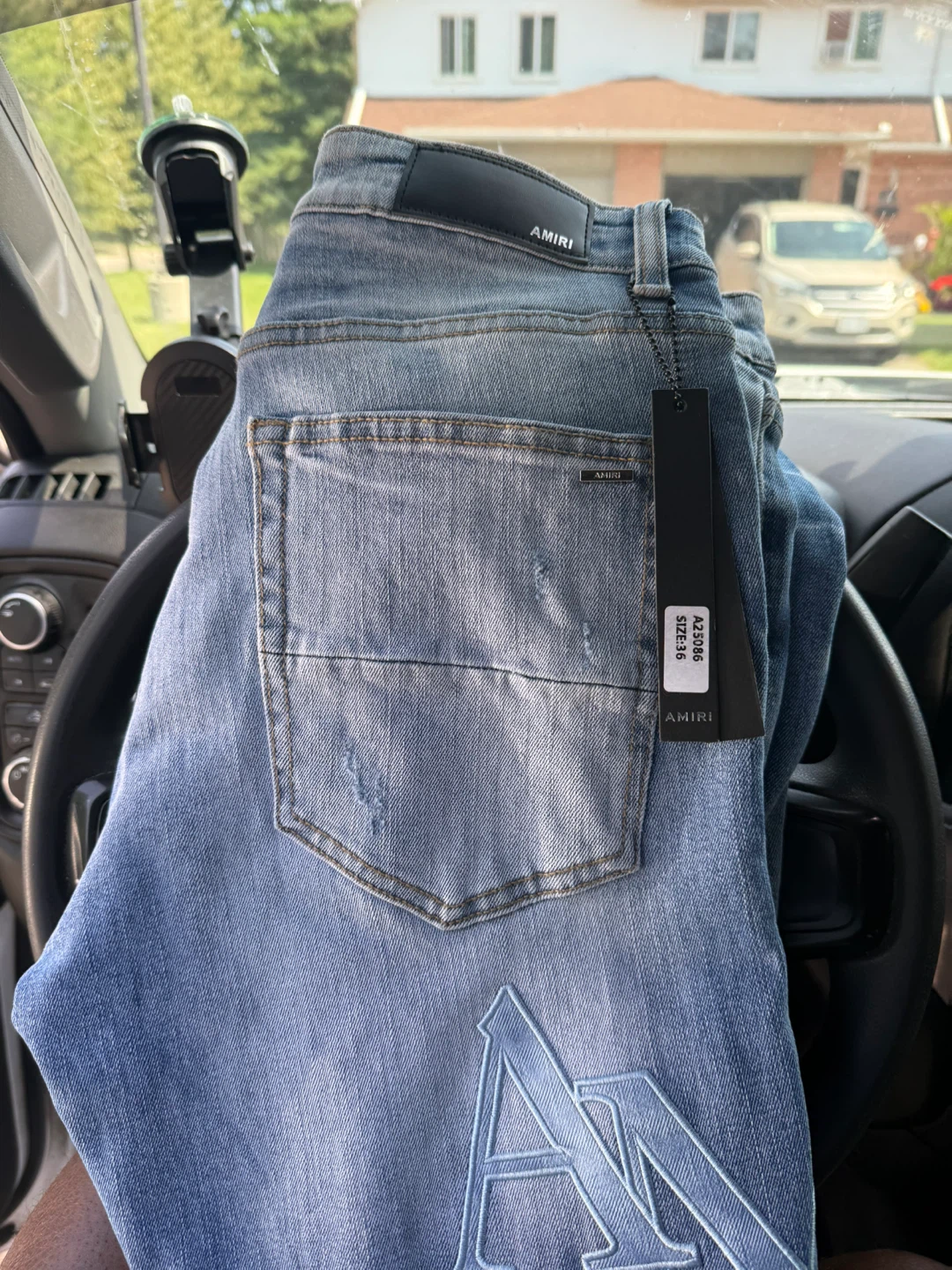 AMIRI Distressed Blue Denim Jeans Size 36 - photo 4