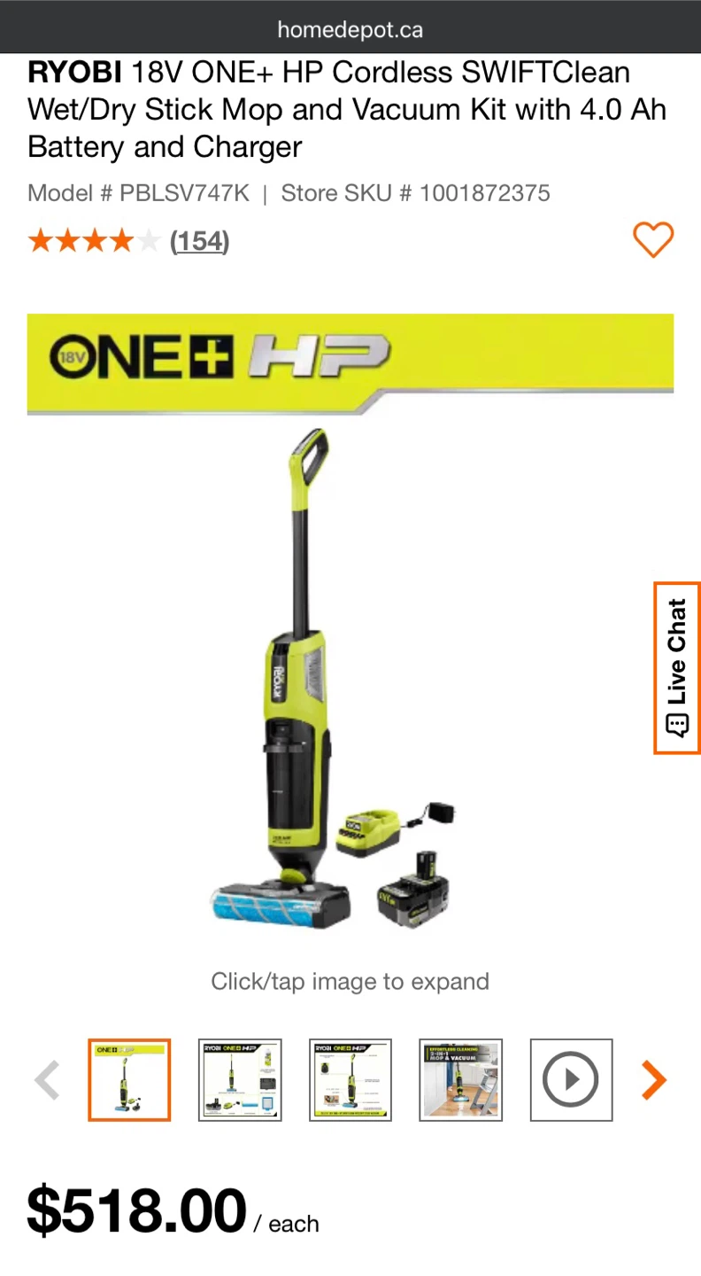Ryobi 18V ONE+ Cordless Stick Vacuum Kit - photo 3