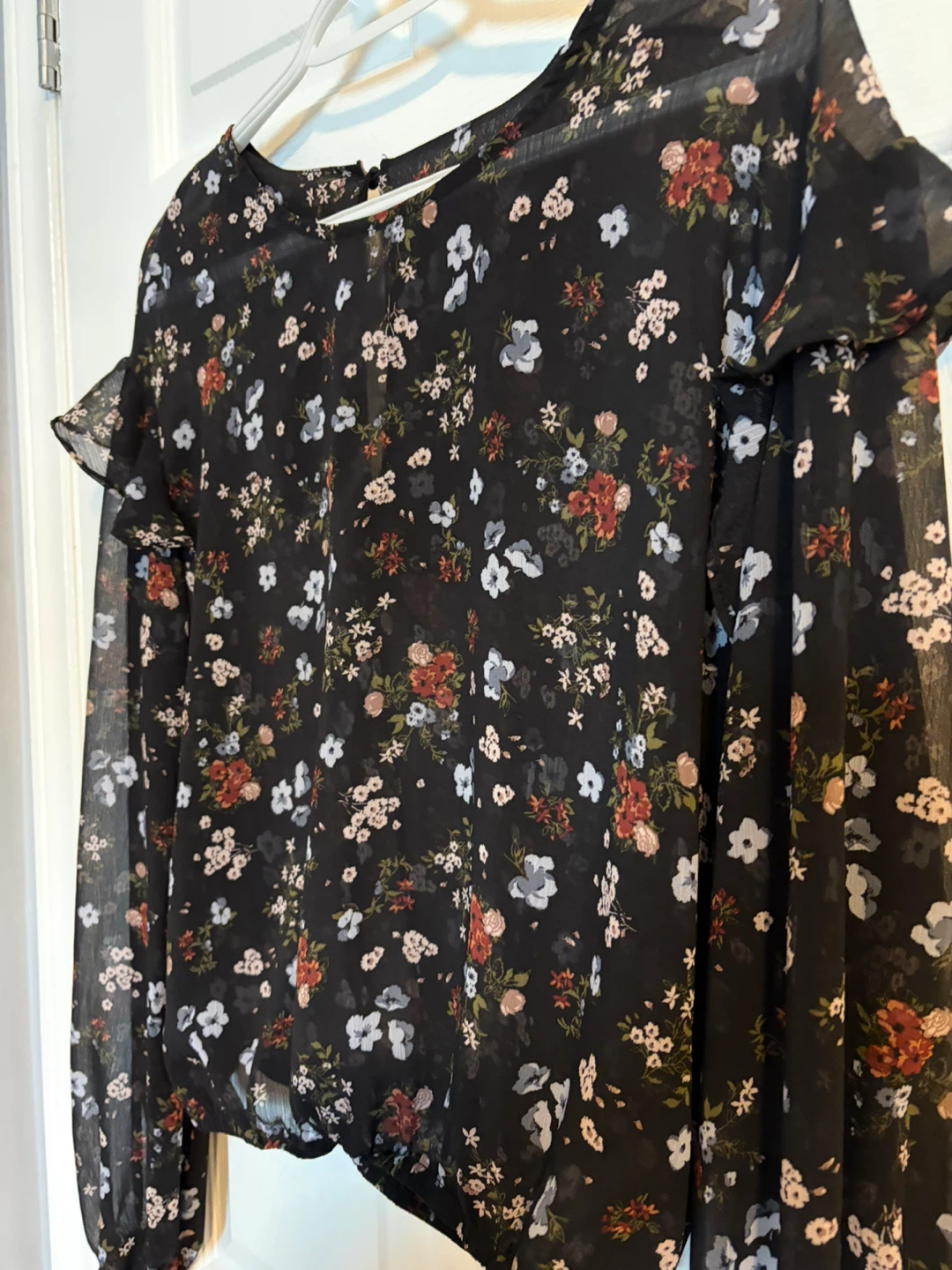 Women's Floral Print Chiffon Blouse - photo 3