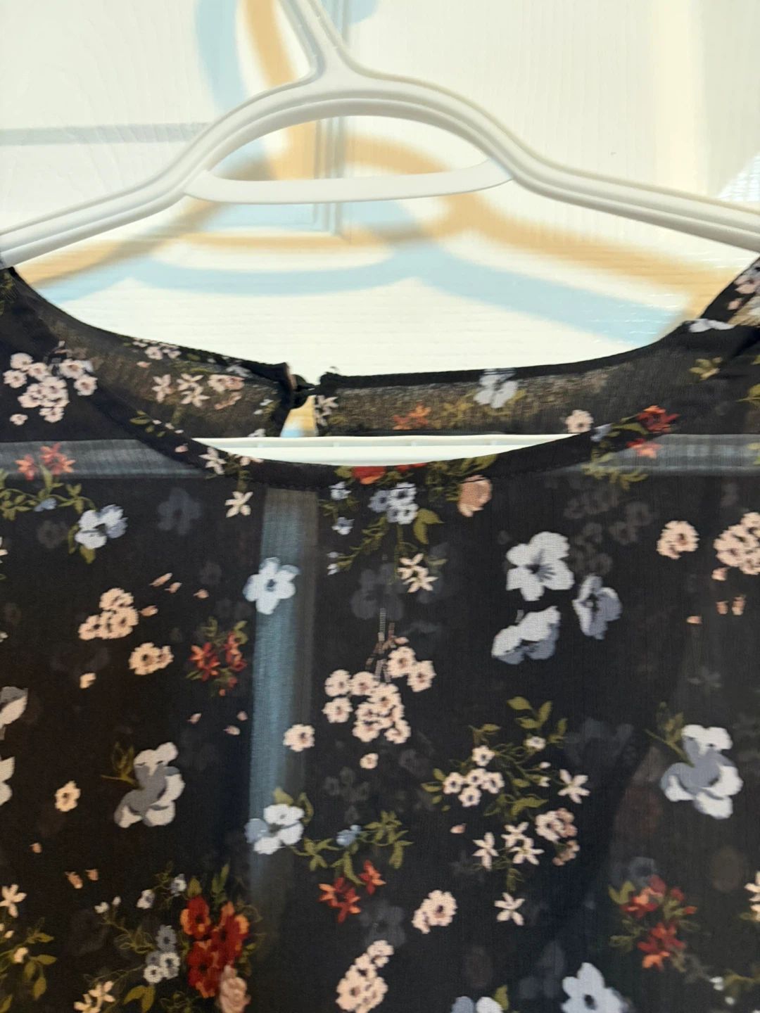 Women's Floral Print Chiffon Blouse - photo 5