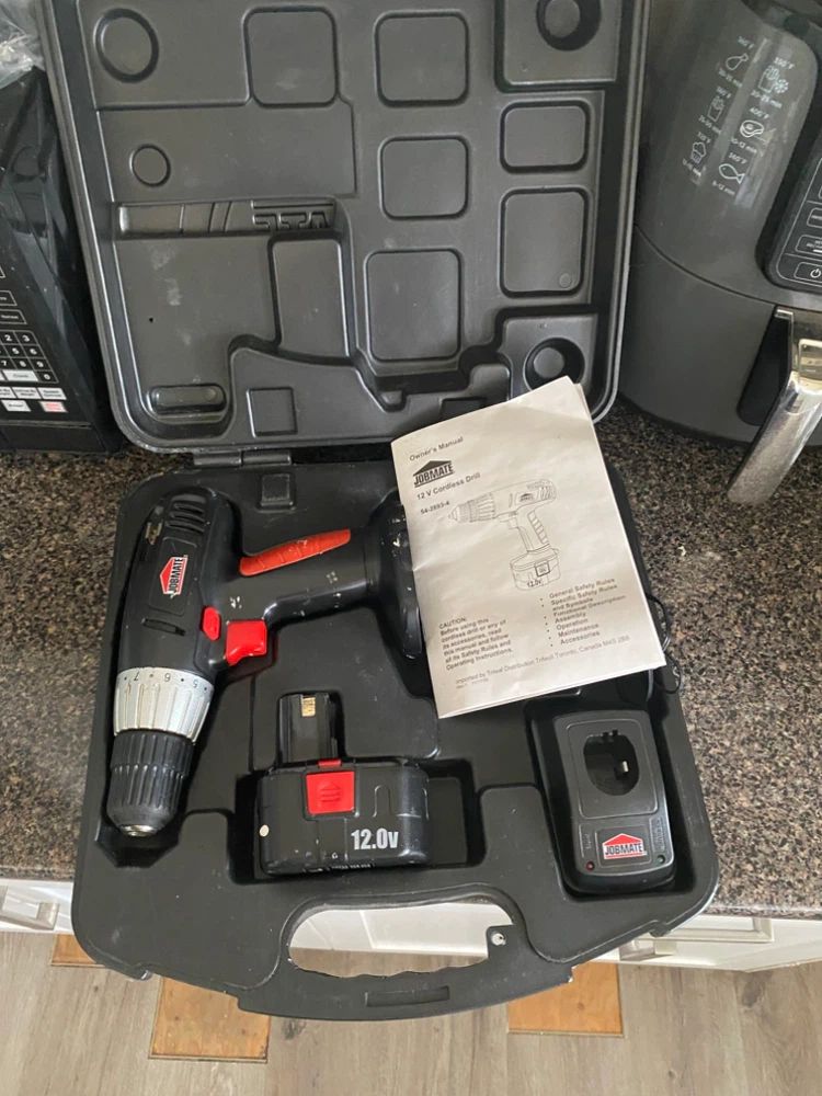 Jobmate 12V Cordless Drill with Case and Charger