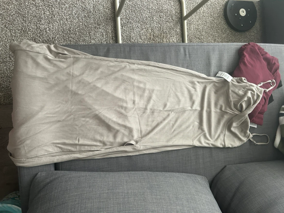 Aritzia Wilfred Grey Ribbed Maxi Dress - photo 2