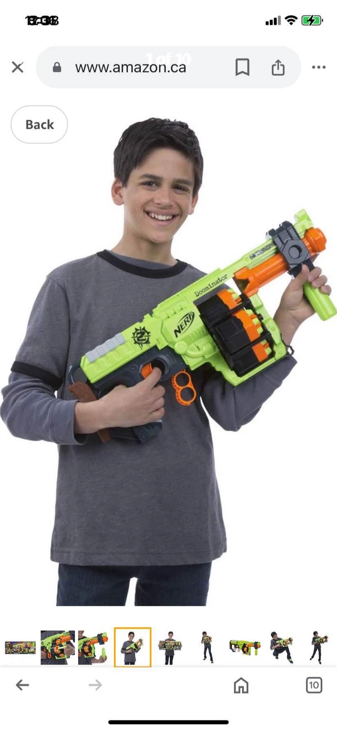 Nerf Zombie Strike Doominator Blaster Toy - photo 2