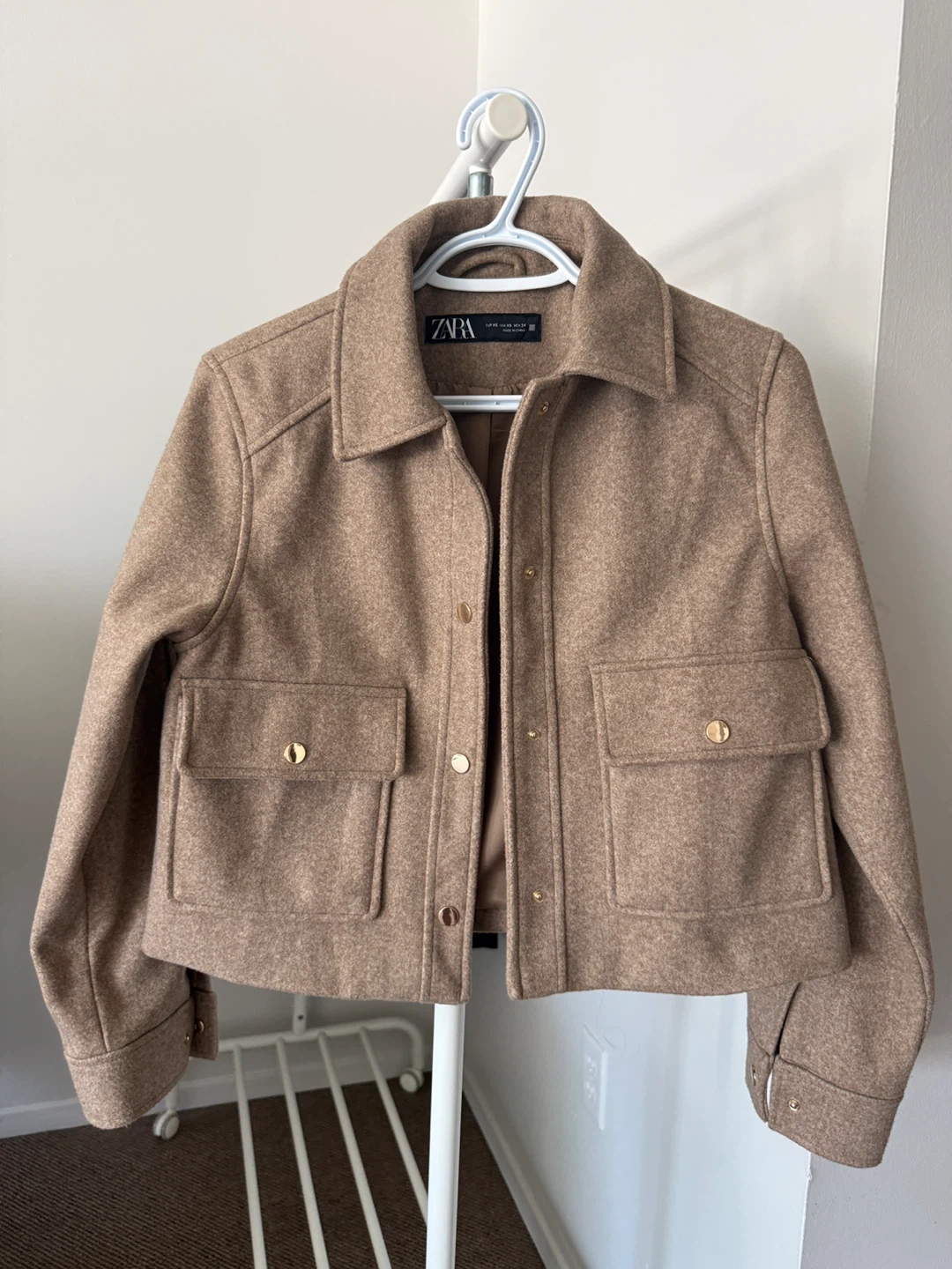 ZARA Cropped Jacket - Tan