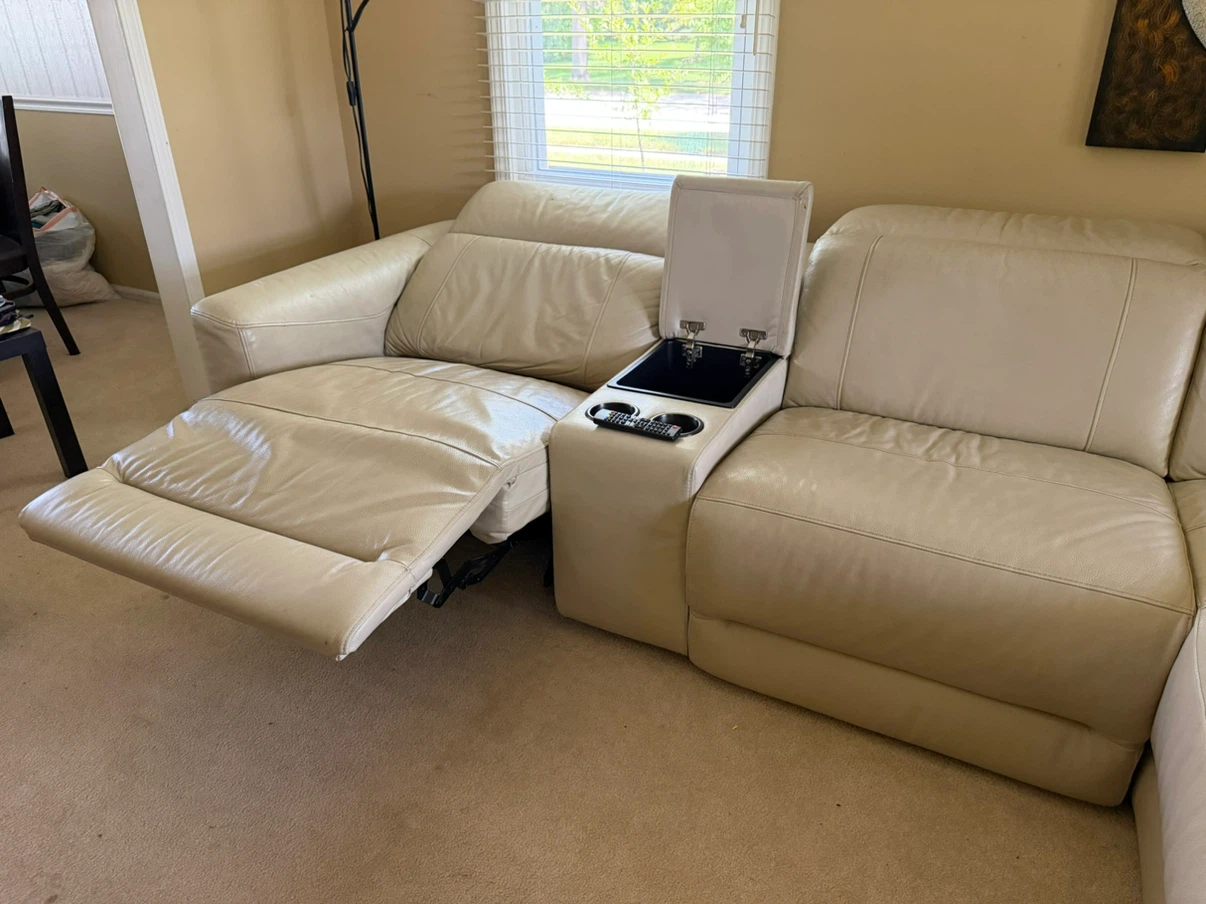 Reclining Sectional Sofa with Center Console - photo 2