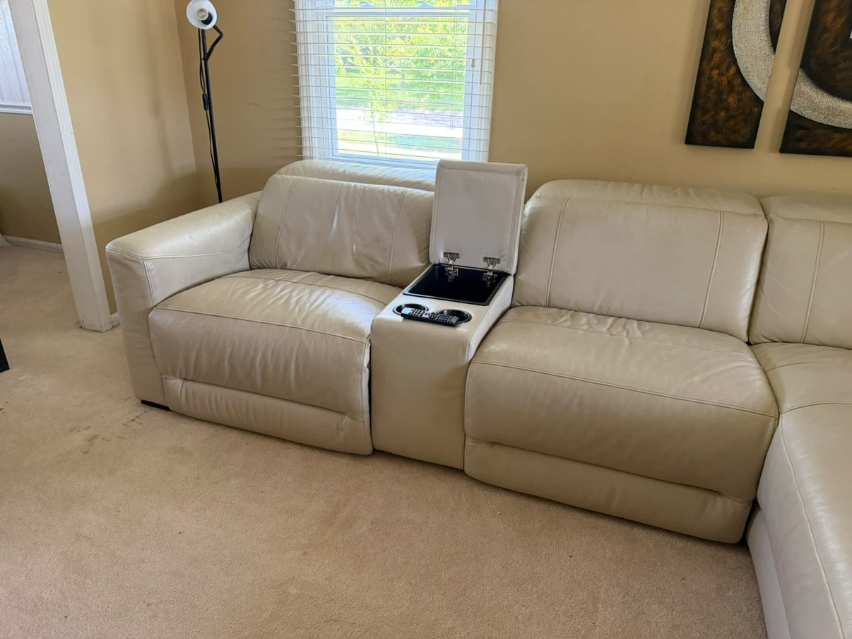 Reclining Sectional Sofa with Center Console - photo 3