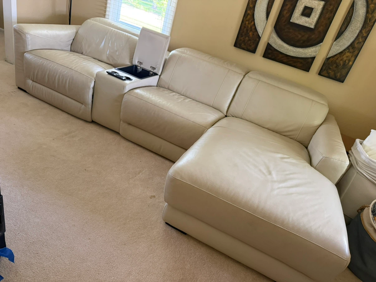 Reclining Sectional Sofa with Center Console - photo 5
