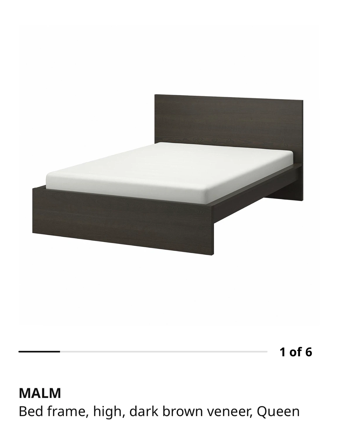 IKEA MALM Queen Bed Frame - Dark Brown