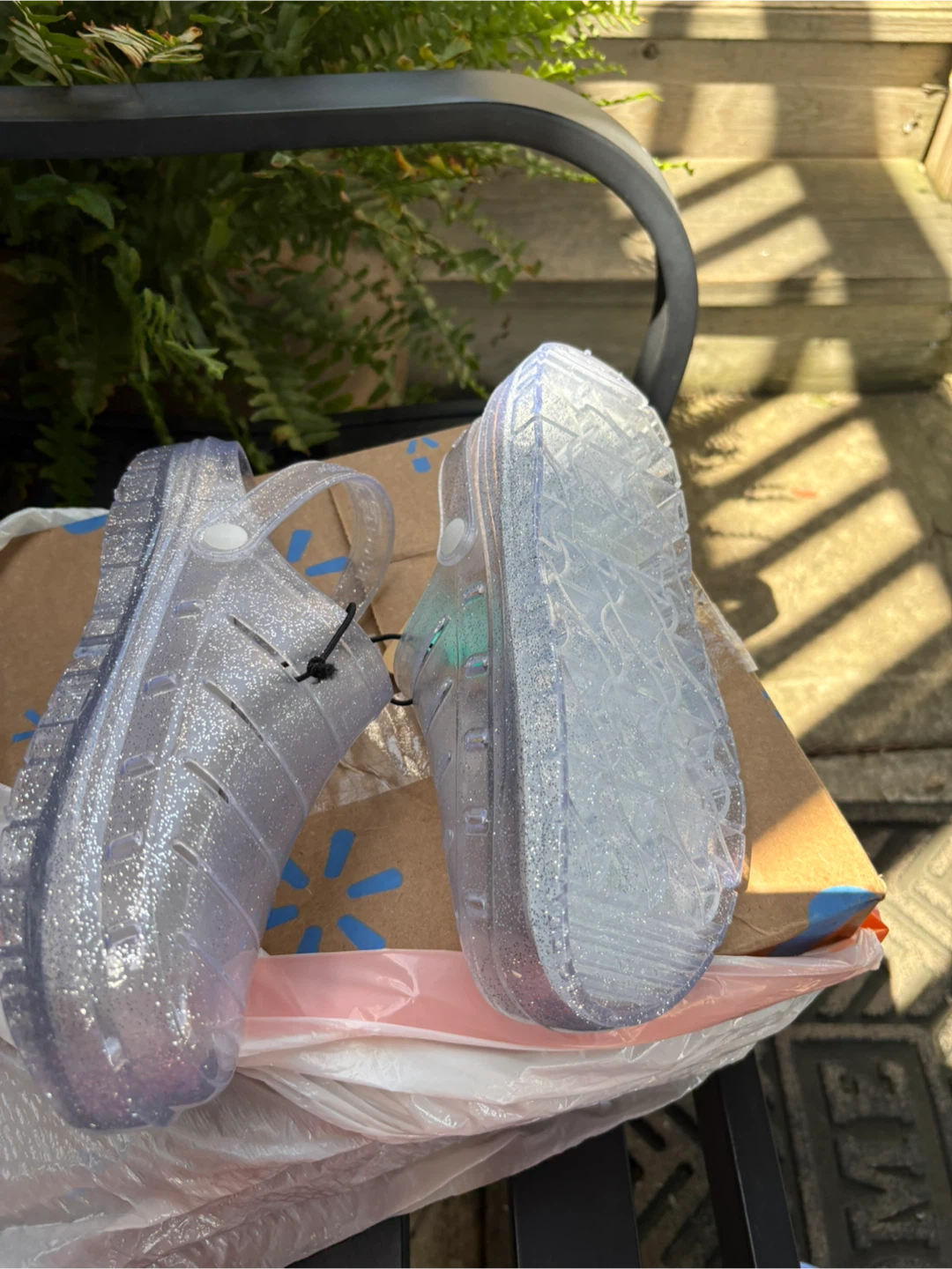 Rugged Shark Glitter Clogs - Size 7 Toddler - photo 2