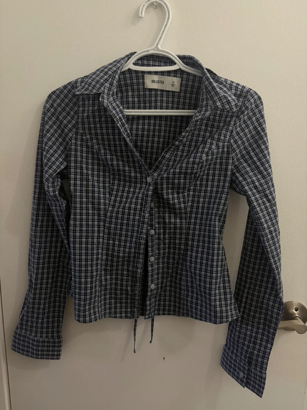 Holster fitted button up with tie in back