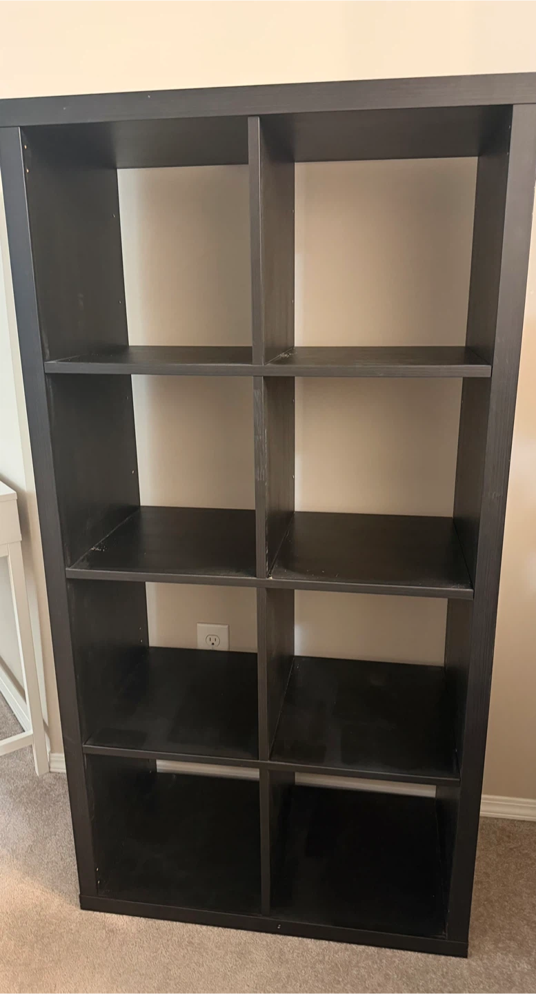 IKEA KALLAX Shelf Unit, Black-Brown