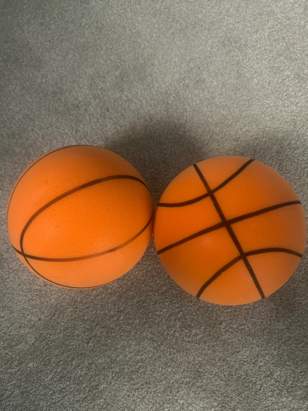 2 Tiny Silent Foam Basketballs