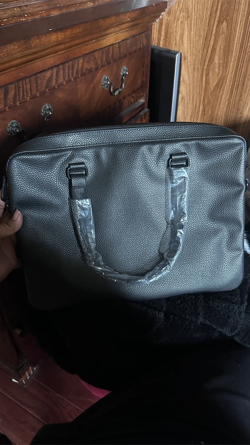 Ralph Lauren Black Pebbled Leather Briefcase - photo 2