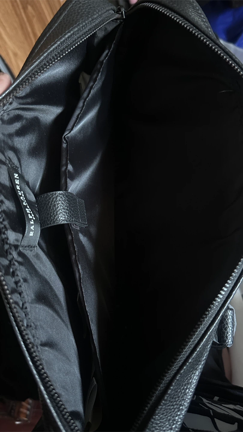 Ralph Lauren Black Pebbled Leather Briefcase - photo 3