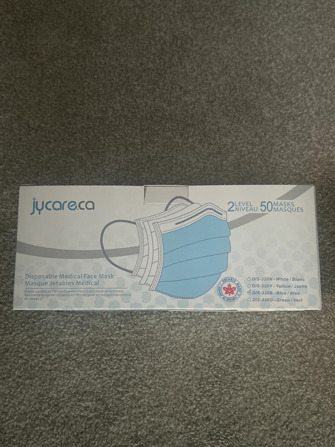 Jucare.ca Disposable Level 2 Medical Face Masks - 50 Count