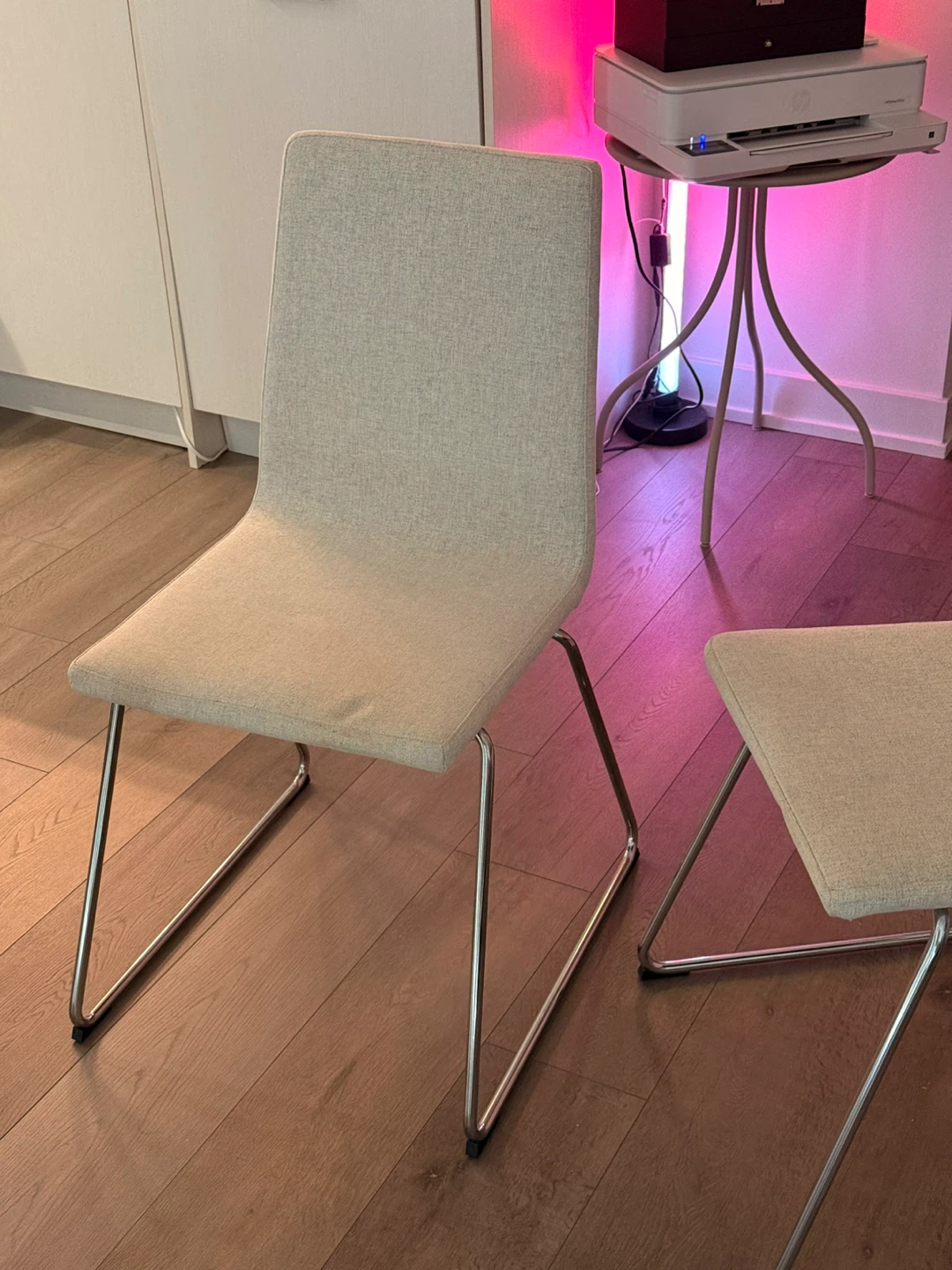 Light Grey Upholstered Dining Chair - photo 2