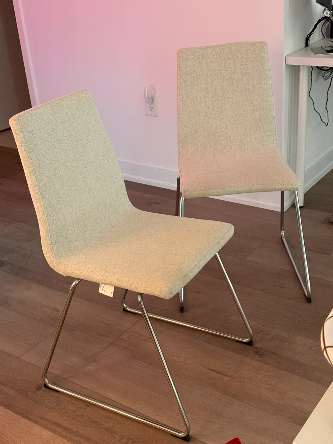 Light Grey Upholstered Dining Chair - photo 4
