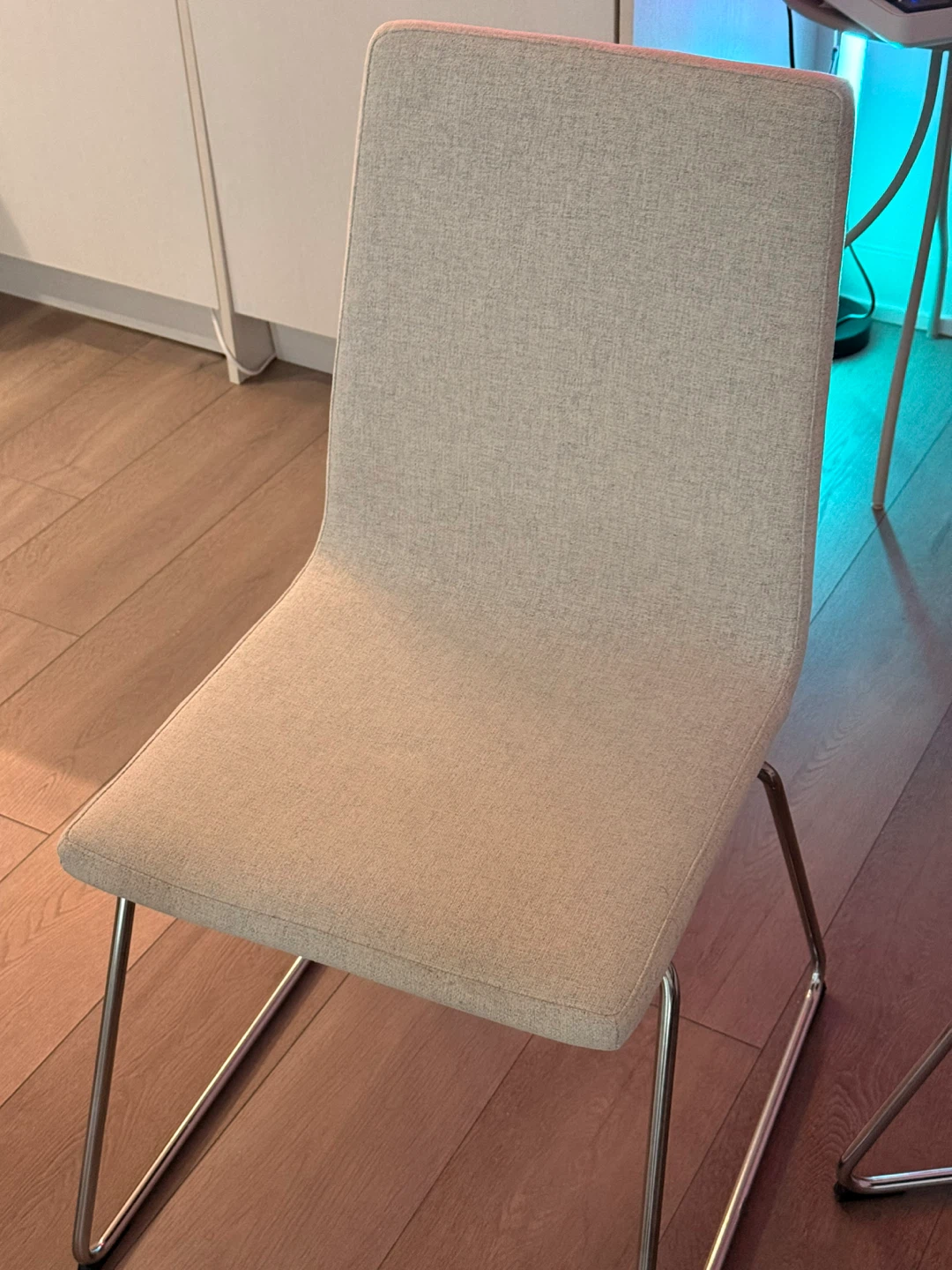 Light Grey Upholstered Dining Chair - photo 5