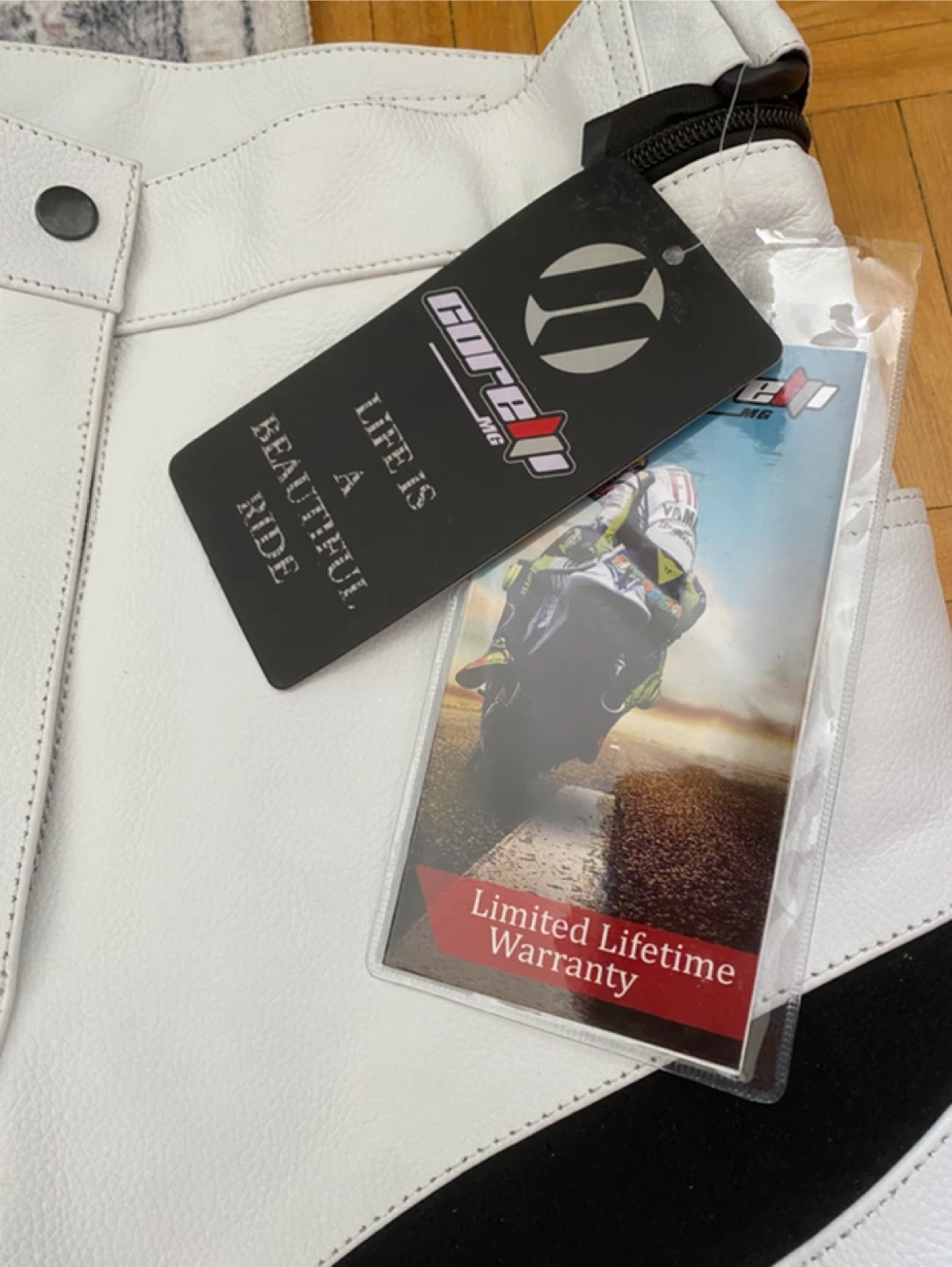 Corelli MG White Leather Motorcycle Pants - photo 3