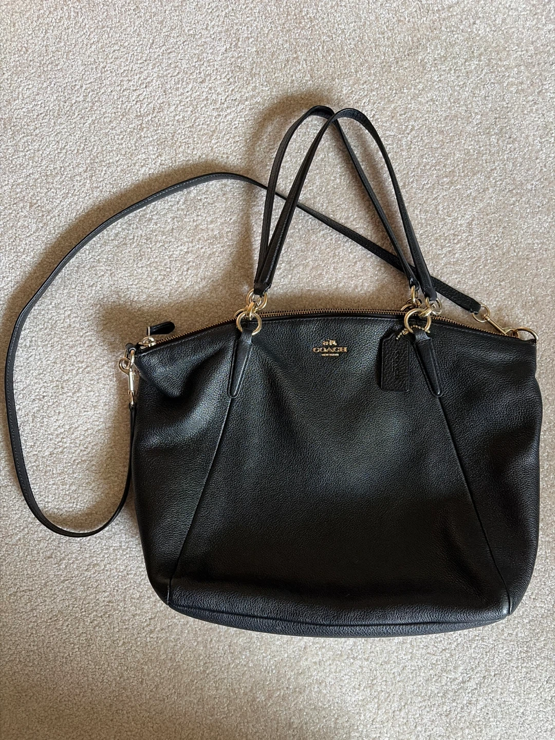 Vintage Coach Leather Bag with Shoulder Strap
