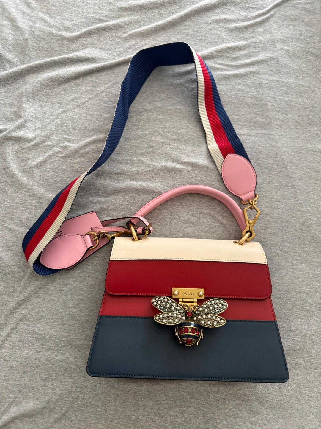 Gucci Queen Margaret Bee Top Handle Bag