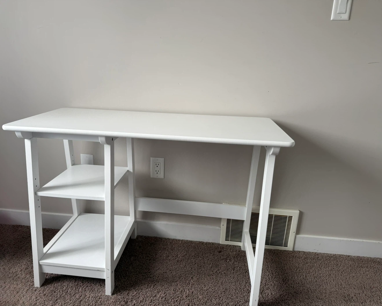White Desk with Shelves