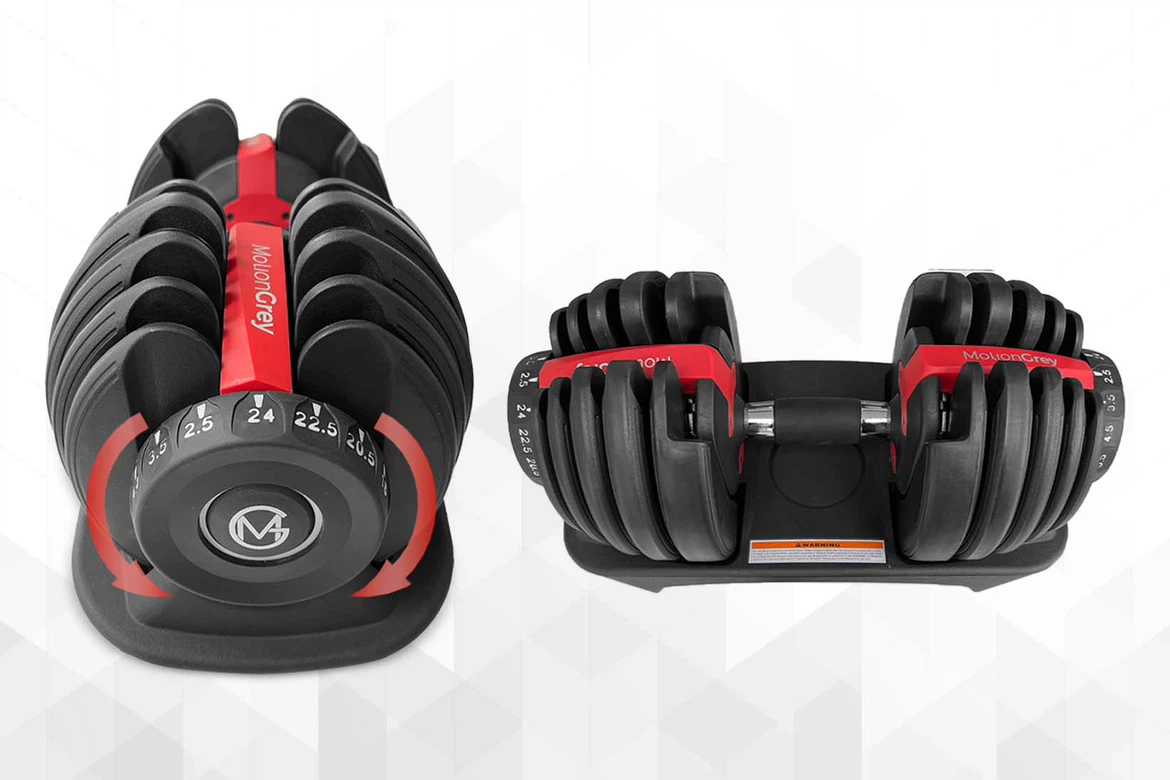 Motion Grey Adjustable Dumbbells