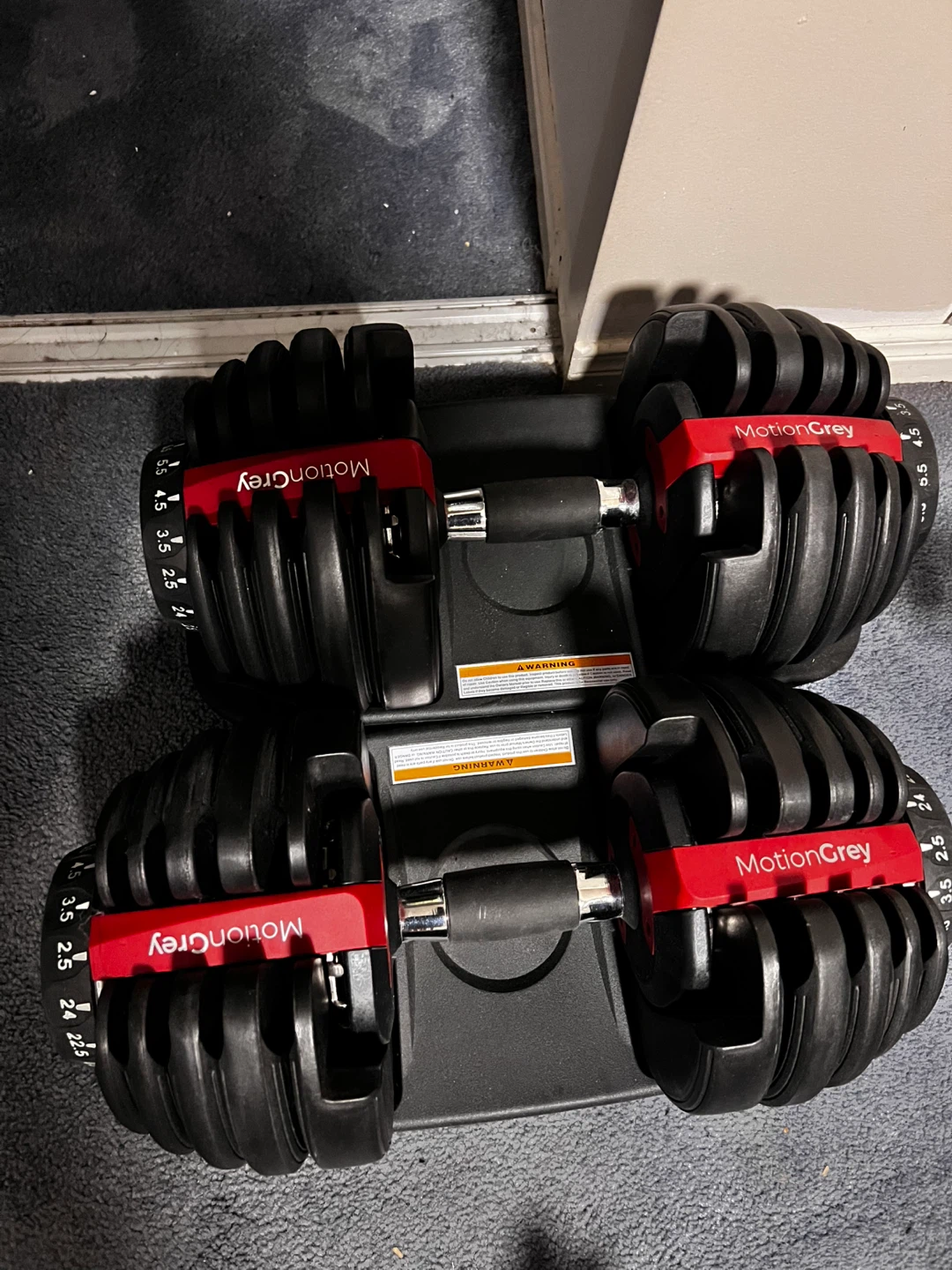 Motion Grey Adjustable Dumbbells - photo 3