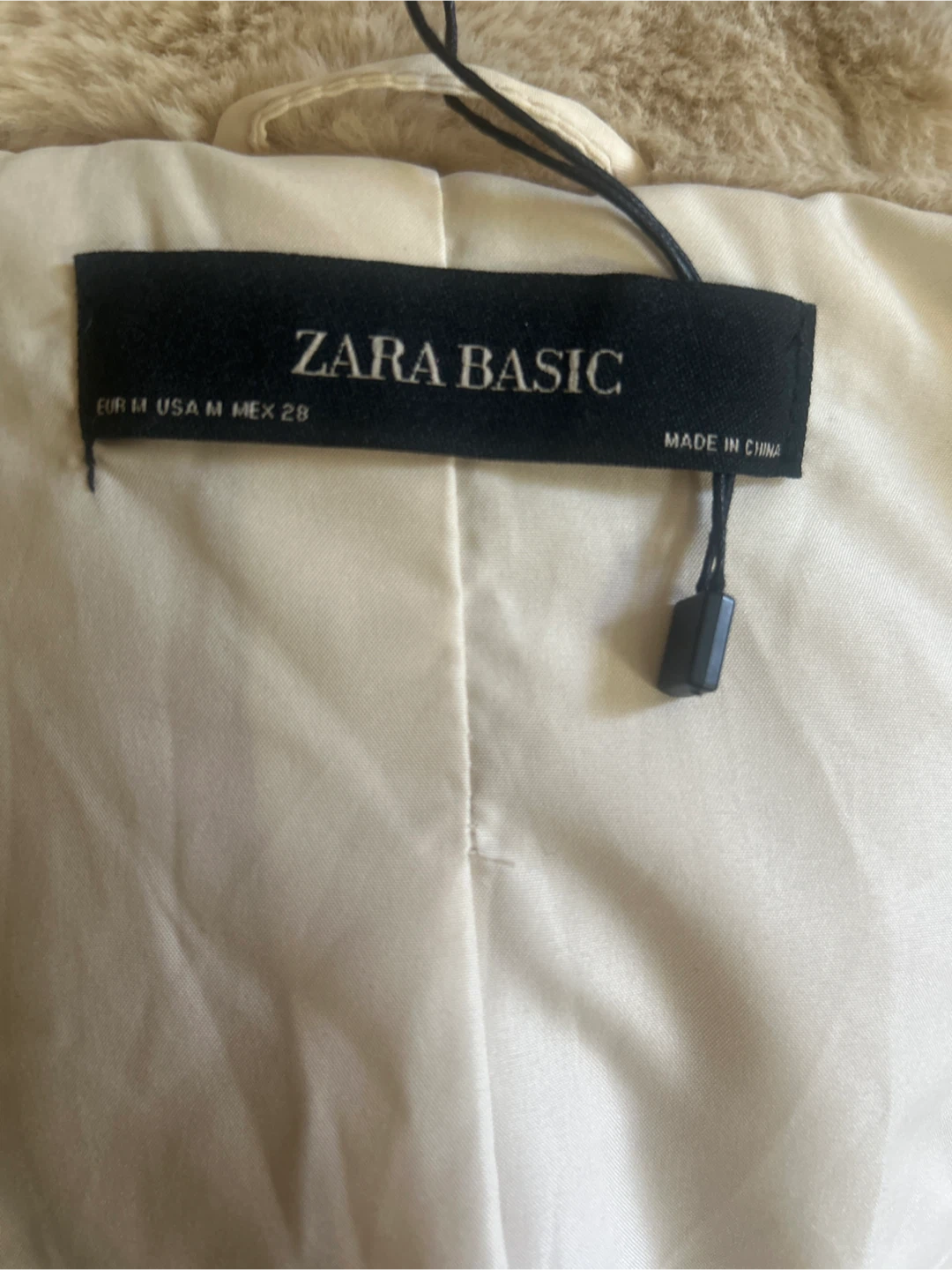 Zara Basic Faux Fur Hooded Jacket - photo 2