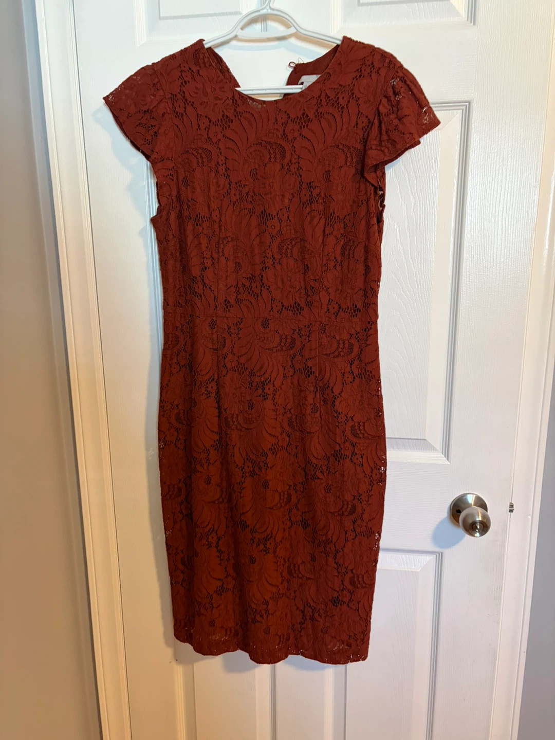 H&M Lace Dress - Burnt Orange - Size 12