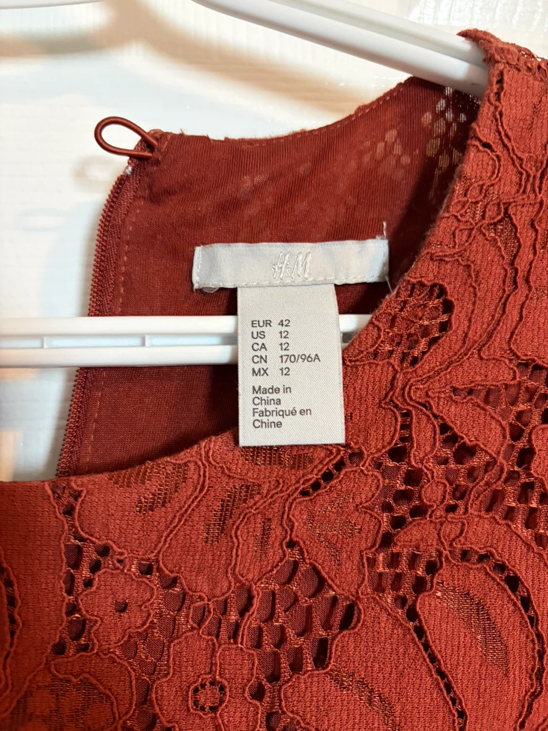 H&M Lace Dress - Burnt Orange - Size 12 - photo 4